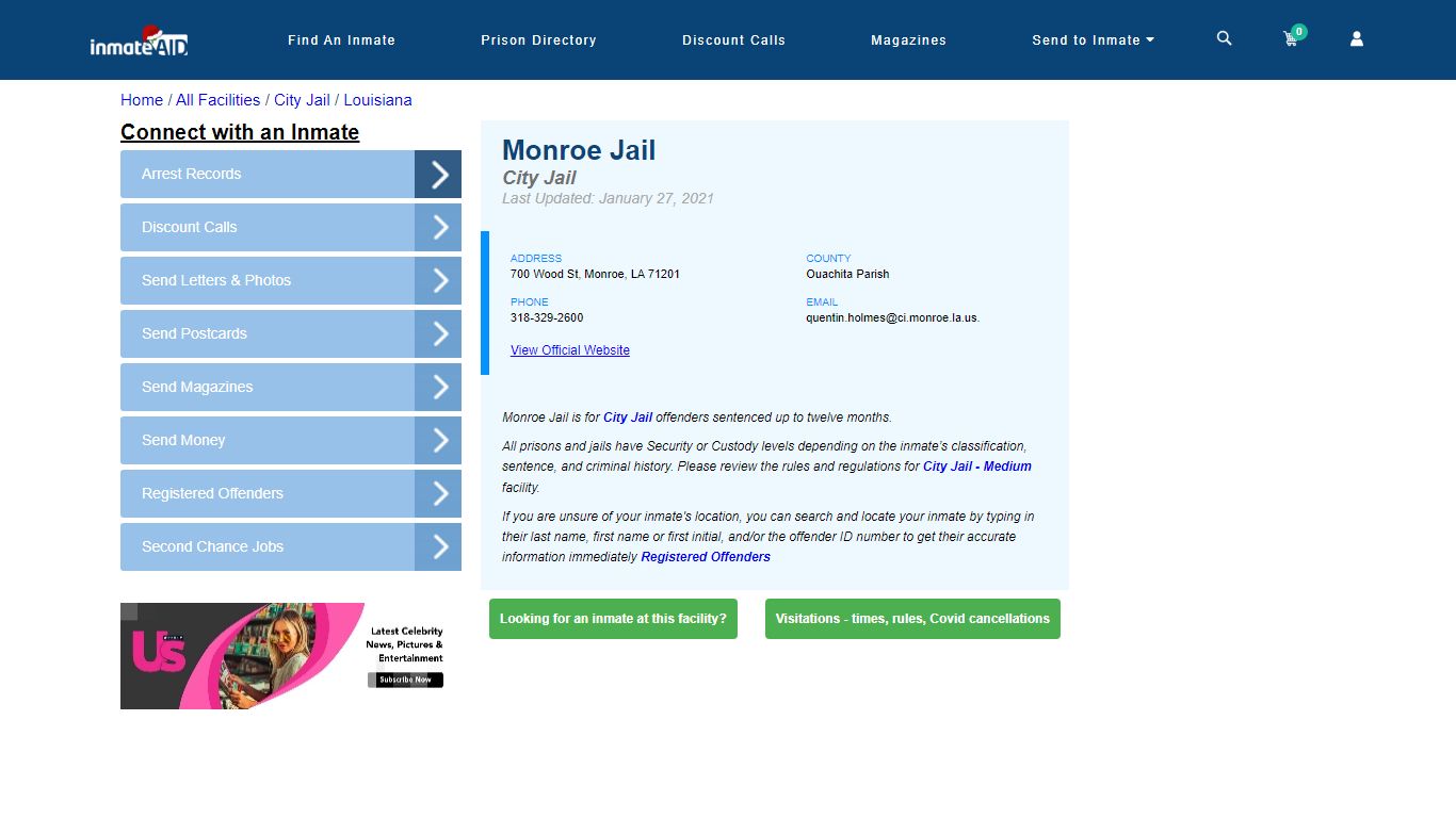 Monroe Jail | Inmate Locator